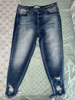 KanCan Distressed Dark Blue Skinny Jeans